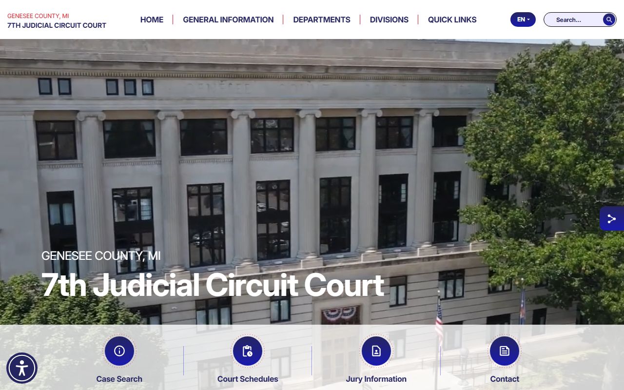 7th Circuit Court website for searching Flint court records