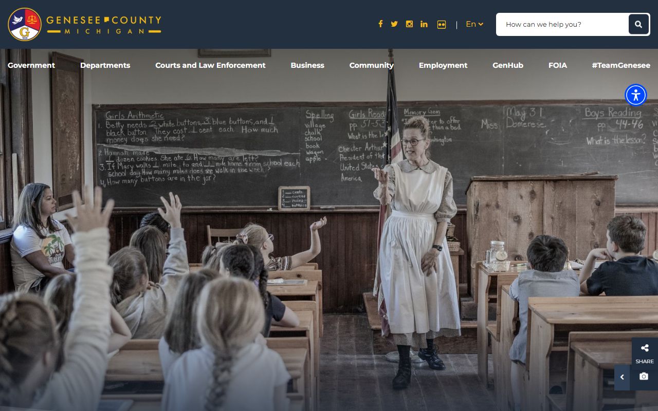 Genesee County website with links to Flint court records and county resources