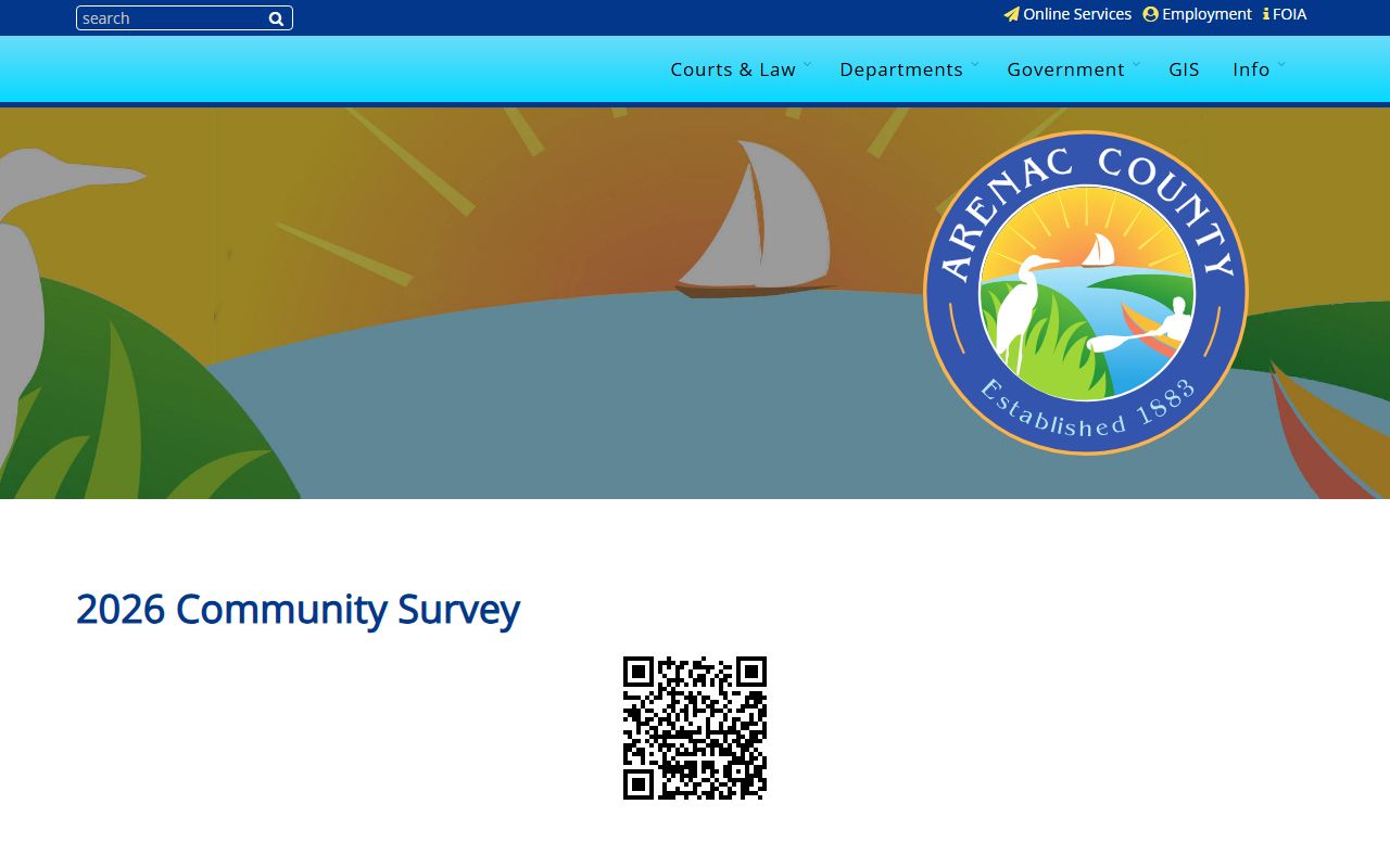 Arenac County government homepage for finding court records in Standish Michigan