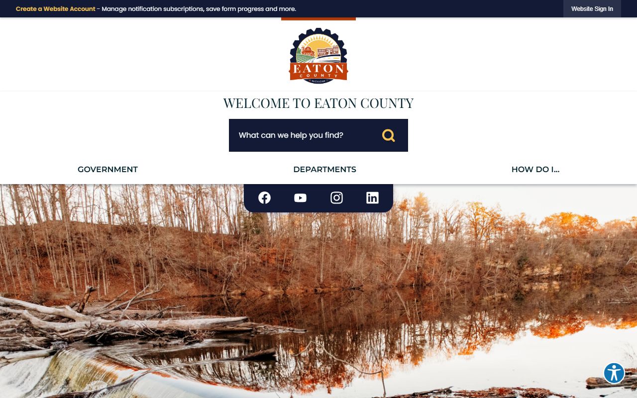 Eaton County Michigan website for court records and clerk services