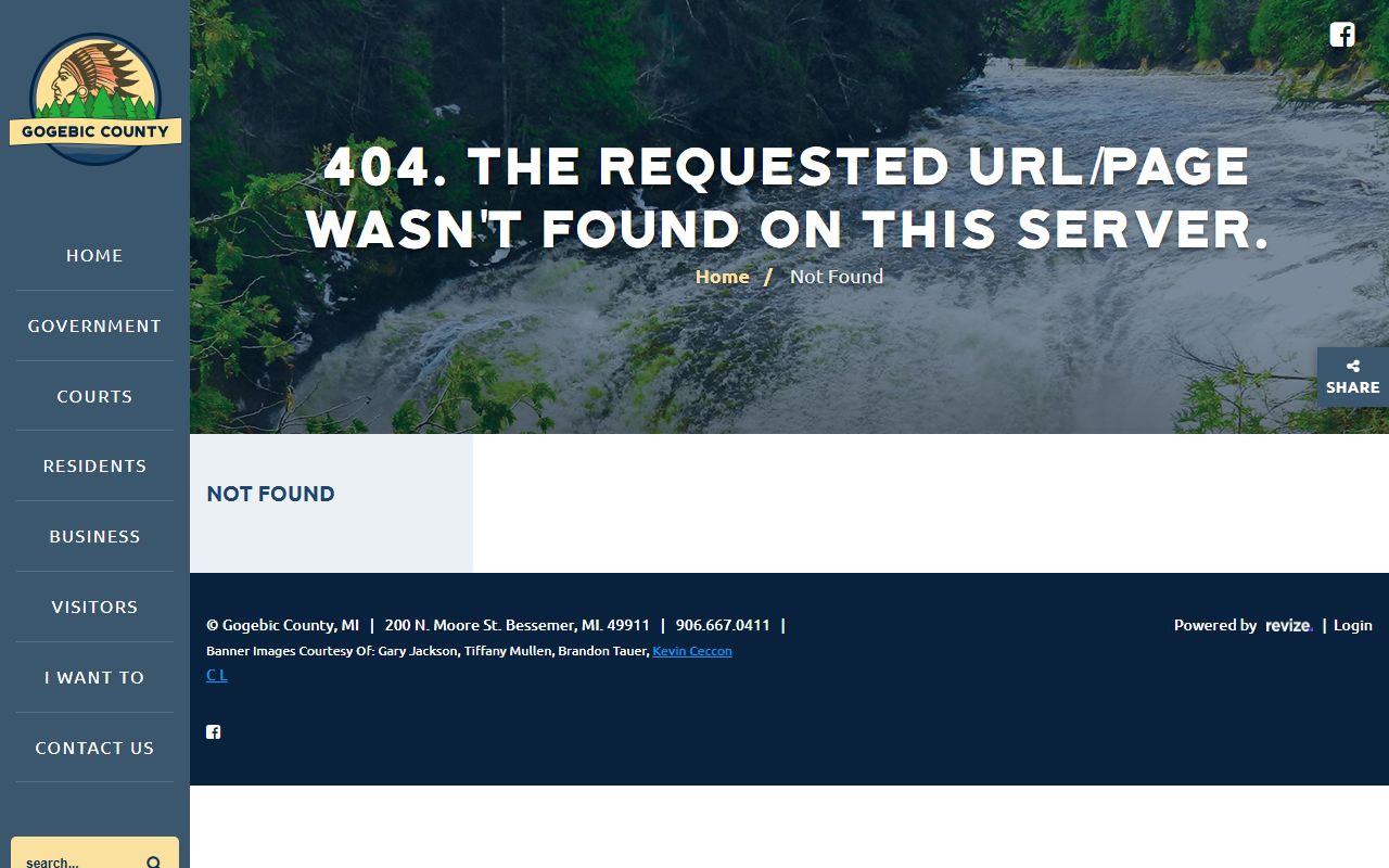 Gogebic County Circuit Court page with case information and contact details