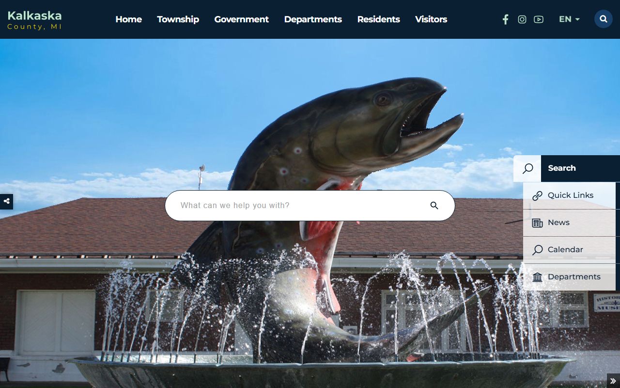 Kalkaska County homepage with court records information