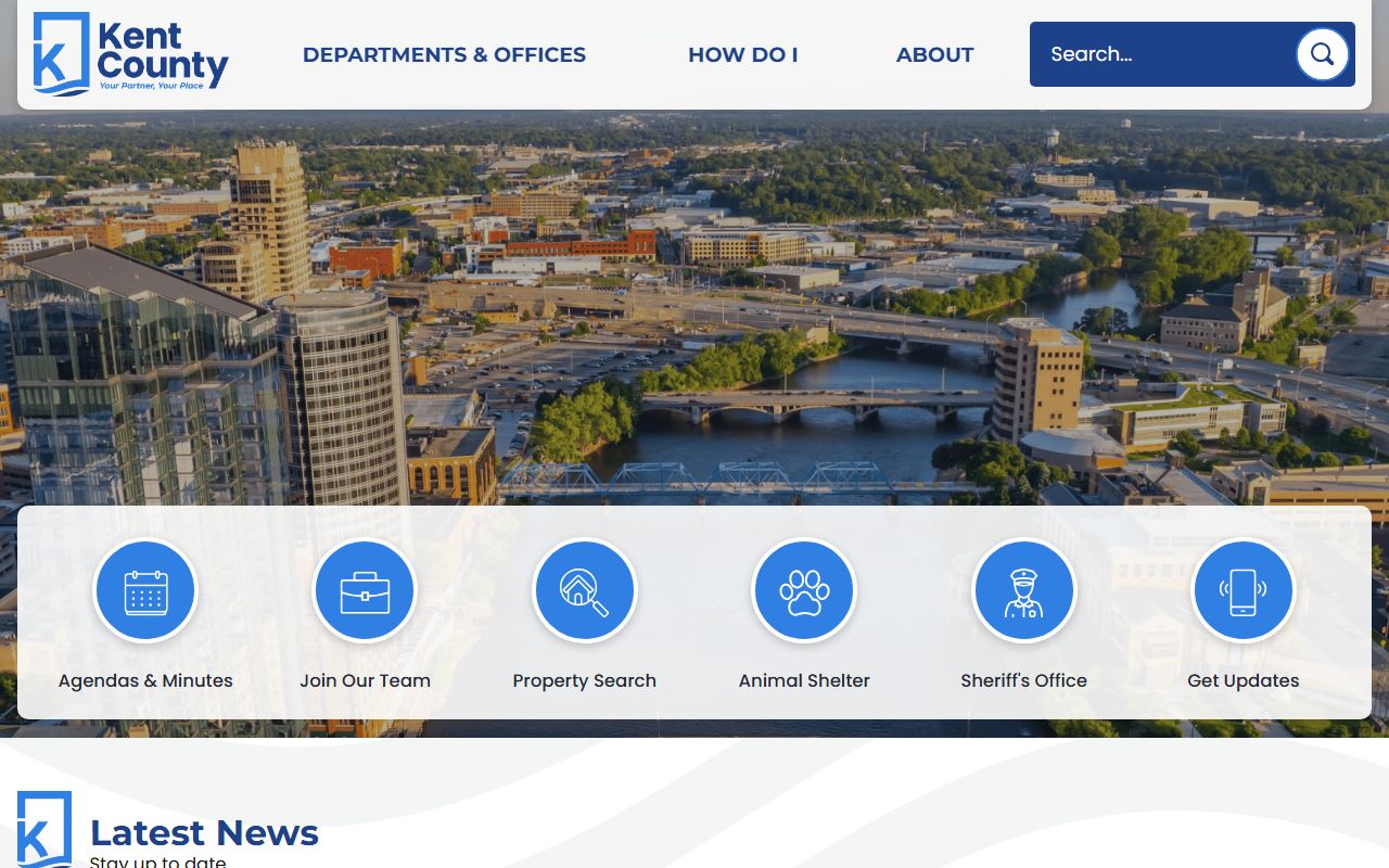 Kent County official homepage for accessing court records