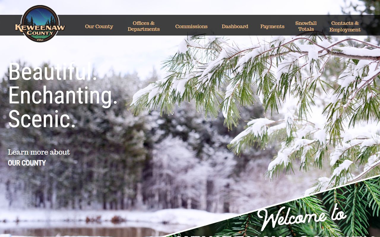 Keweenaw County official homepage with court records information