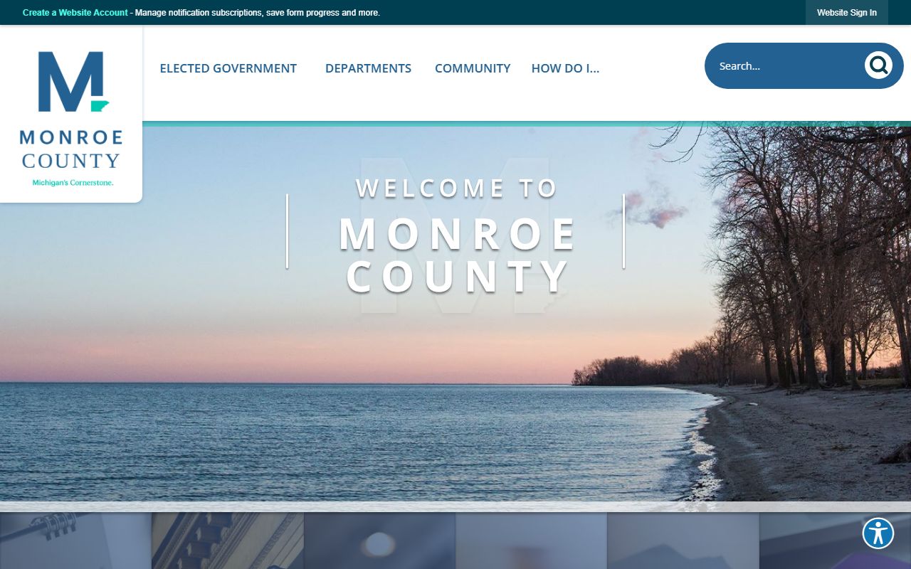 Monroe County website for court records and clerk information