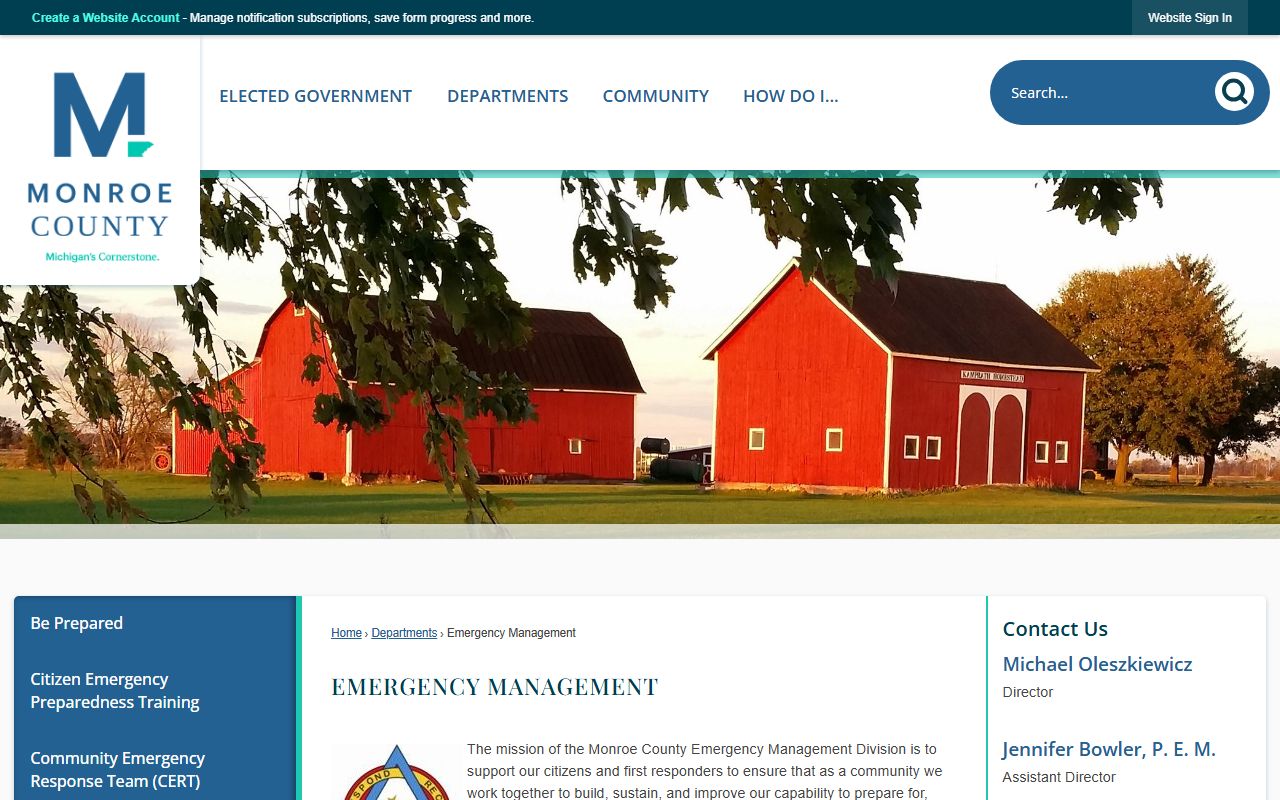 Monroe County 1st District Court page for case records