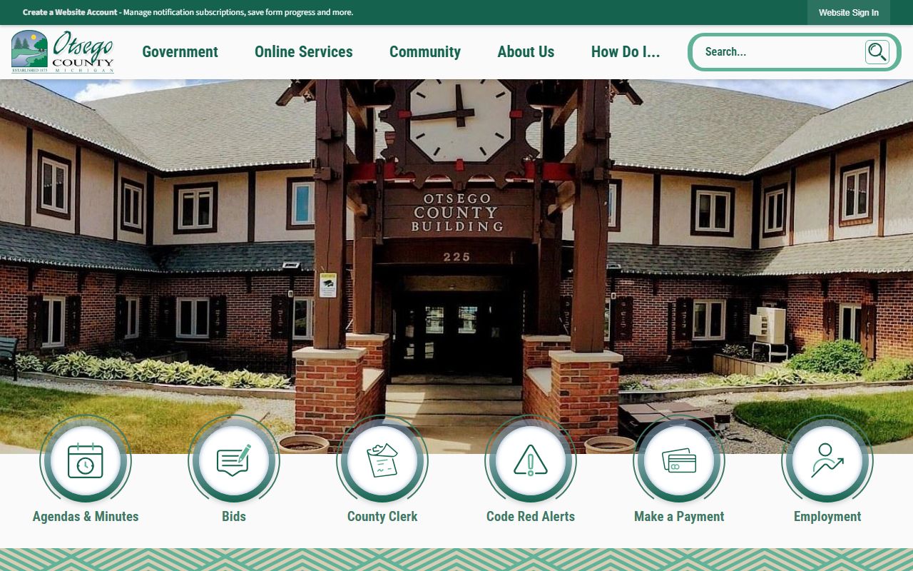Otsego County official website for court records and clerk contact information