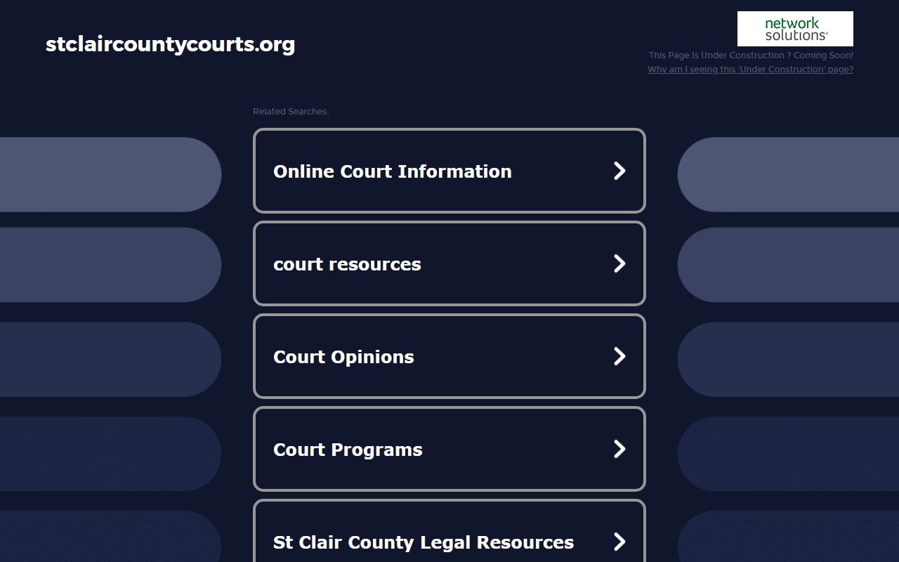 St. Clair County courts portal for searching court records